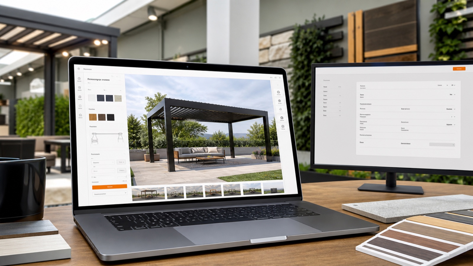 Vue 3D d’un produit configurable (système solaire) pour illustrer Afrique : logiciels de configuration pour ventes distribuées, logiciel sur mesure et déploiement.