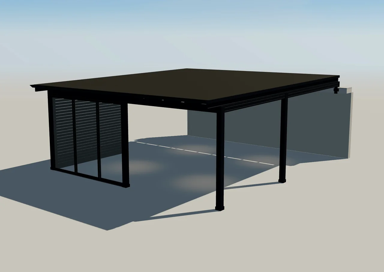 Configurateur 3D de pergolas Configurix : toiture et éclairage LED